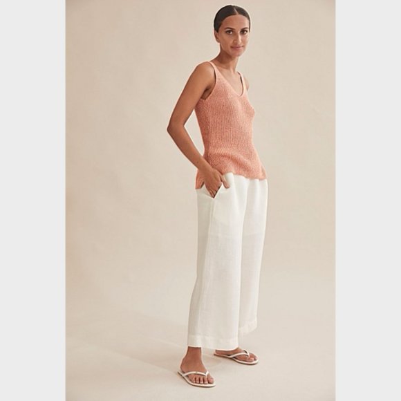 SOLD Country Road Orange Multi Knit Tank Top Size L Sleeveless V Neck Casual - Picture 13 of 13